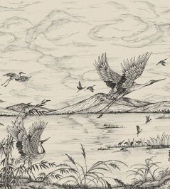 Herons Poetry Mural by Coordonne Nacre Herons Poetry Mural by Coordonne Nacre