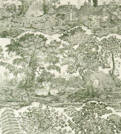 Highgrove Toile Fabric by Sanderson Yew Green Highgrove Toile Fabric by Sanderson Yew Green