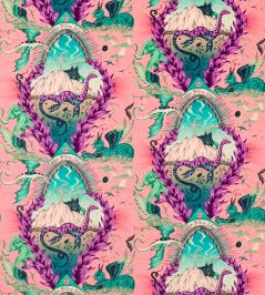 Highlandia Velvet Fabric by Clarke & Clarke Pink Highlandia Velvet Fabric by Clarke & Clarke Pink