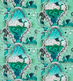 Highlandia Velvet Fabric by Clarke & Clarke Sage Highlandia Velvet Fabric by Clarke & Clarke Sage