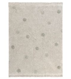 Hippy Dots Natural Rug by Lorena Canals Olive Hippy Dots Natural Rug by Lorena Canals Olive