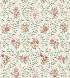 Hollingbourne Fabric by Nina Campbell Coral/Eucalyptus Hollingbourne Fabric by Nina Campbell Coral/Eucalyptus