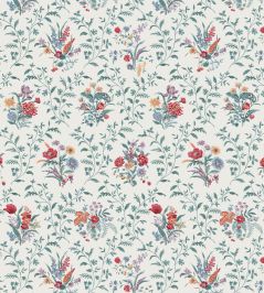 Hollingbourne Fabric by Nina Campbell Teal/Red/Amethyst Hollingbourne Fabric by Nina Campbell Teal/Red/Amethyst