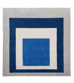 Homage To The Square by Josef Albers Rug by CF Editions Blue/White Homage To The Square by Josef Albers Rug by CF Editions Blue/White