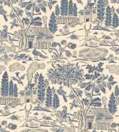Home Park Wallpaper by GP & J Baker Royal Blue Home Park Wallpaper by GP & J Baker Royal Blue