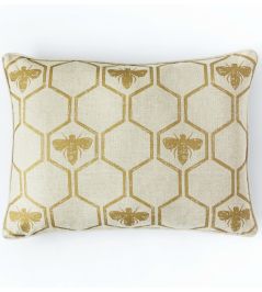 Honey Bees Cushion 40 x 60cm by Barneby Gates Gold Honey Bees Cushion 40 x 60cm by Barneby Gates Gold