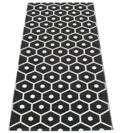 Honey Runner Rug by Pappelina Black/Vanilla Honey Runner Rug by Pappelina Black/Vanilla