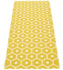 Honey Runner Rug by Pappelina Mustard/Vanilla Honey Runner Rug by Pappelina Mustard/Vanilla