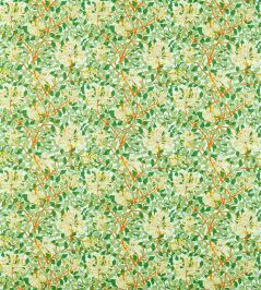 Honeysuckle Fabric by Morris & Co Sky/Burnt Orange Honeysuckle Fabric by Morris & Co Sky/Burnt Orange