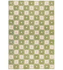 Hop Scotch Rug by GP & J Baker Green Hop Scotch Rug by GP & J Baker Green