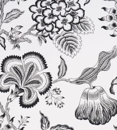 Hothouse Flowers Silhouette Wallpaper by Schumacher Black And White Hothouse Flowers Silhouette Wallpaper by Schumacher Black And White