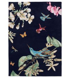 Hummingbird Rug by Wedgwood Navy Hummingbird Rug by Wedgwood Navy