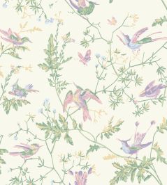 Hummingbirds Wallpaper by Cole & Son Blush, Sage, & Mulberry on Cream Hummingbirds Wallpaper by Cole & Son Blush, Sage, & Mulberry on Cream