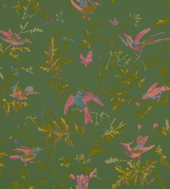 Hummingbirds Wallpaper by Cole & Son Fuchsia on Racing Green Hummingbirds Wallpaper by Cole & Son Fuchsia on Racing Green
