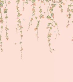 Hummingbirds Flora Mural by Cole & Son Tangerine & Olive on Blush Hummingbirds Flora Mural by Cole & Son Tangerine & Olive on Blush