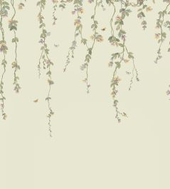 Hummingbirds Flora Mural by Cole & Son Multi, Old Olive on Eau Du Nil Hummingbirds Flora Mural by Cole & Son Multi, Old Olive on Eau Du Nil