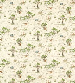Hundred Acre Wood Fabric by Sanderson Cashew Hundred Acre Wood Fabric by Sanderson Cashew
