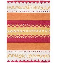 Hustle Bustle Rug by Villa Nova Pink/Orange Hustle Bustle Rug by Villa Nova Pink/Orange