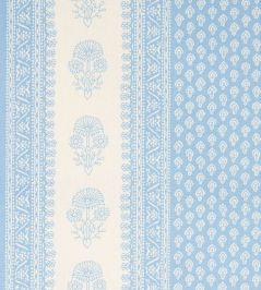 Hyacinth Indoor/Outdoor Fabric by Schumacher China Blue Hyacinth Indoor/Outdoor Fabric by Schumacher China Blue