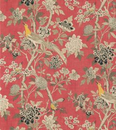 Hydrangea Bird Fabric by GP & J Baker Old Rose Hydrangea Bird Fabric by GP & J Baker Old Rose