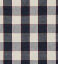 Essex Check Fabric by Ian Mankin Dark Navy Essex Check Fabric by Ian Mankin Dark Navy