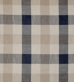 Oban Check Fabric by Ian Mankin Dark Navy Oban Check Fabric by Ian Mankin Dark Navy