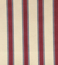 Blazer Stripe Fabric by Ian Mankin Peony/Airforce Blazer Stripe Fabric by Ian Mankin Peony/Airforce
