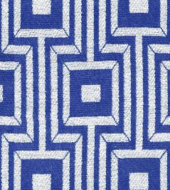 Maze Fabric by Ian Mankin Cobalt Maze Fabric by Ian Mankin Cobalt