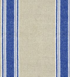 Moffat Stripe Fabric by Ian Mankin Cobalt Moffat Stripe Fabric by Ian Mankin Cobalt