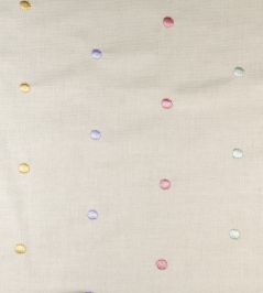 Embroidered Rainbow Spot Fabric by Ian Mankin Rainbow Embroidered Rainbow Spot Fabric by Ian Mankin Rainbow