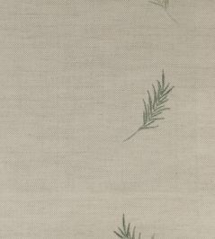 Embroidered Union Fern Fabric by Ian Mankin Sage Embroidered Union Fern Fabric by Ian Mankin Sage