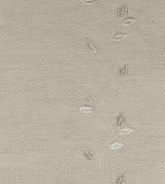 Embroidered Union Leaf Fabric by Ian Mankin Cream Embroidered Union Leaf Fabric by Ian Mankin Cream