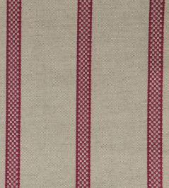 Hopsack Stripe Fabric by Ian Mankin Peony Hopsack Stripe Fabric by Ian Mankin Peony
