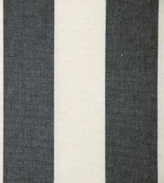 Devon Stripe Fabric by Ian Mankin Black Devon Stripe Fabric by Ian Mankin Black