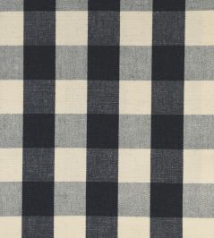 Suffolk Check Large Fabric by Ian Mankin Black Suffolk Check Large Fabric by Ian Mankin Black