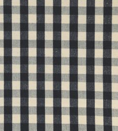 Suffolk Check Small Fabric by Ian Mankin Black Suffolk Check Small Fabric by Ian Mankin Black