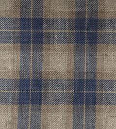 Kintyre Check Fabric by Ian Mankin Blue Kintyre Check Fabric by Ian Mankin Blue