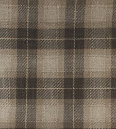 Kintyre Check Fabric by Ian Mankin Brown Kintyre Check Fabric by Ian Mankin Brown