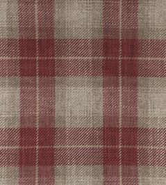 Kintyre Check Fabric by Ian Mankin Peony Kintyre Check Fabric by Ian Mankin Peony