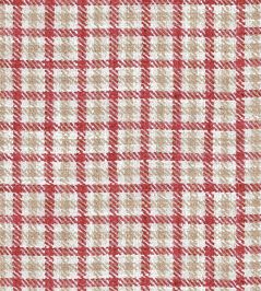 Nairn Check Fabric by Ian Mankin Peony Nairn Check Fabric by Ian Mankin Peony