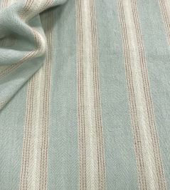 Callow Stripe Fabric by Ian Sanderson Chalk Blue Callow Stripe Fabric by Ian Sanderson Chalk Blue