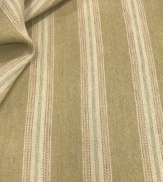 Callow Stripe Fabric by Ian Sanderson Cotswold Stone Callow Stripe Fabric by Ian Sanderson Cotswold Stone
