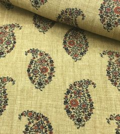 Jessamy Paisley Fabric by Ian Sanderson Indigo Rust Jessamy Paisley Fabric by Ian Sanderson Indigo Rust