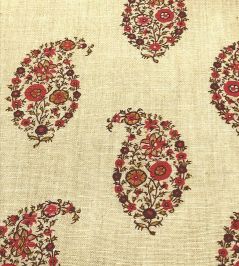 Jessamy Paisley Fabric by Ian Sanderson Turkey Red Jessamy Paisley Fabric by Ian Sanderson Turkey Red
