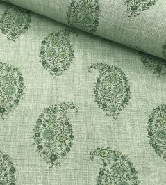 Jessamy Paisley Fabric by Ian Sanderson Thyme Jessamy Paisley Fabric by Ian Sanderson Thyme