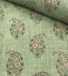 Jessamy Paisley Fabric by Ian Sanderson Apple Blossom Jessamy Paisley Fabric by Ian Sanderson Apple Blossom