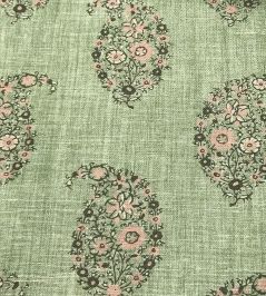 Jessamy Paisley Fabric by Ian Sanderson Apple Blossom Jessamy Paisley Fabric by Ian Sanderson Apple Blossom