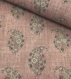 Jessamy Paisley Fabric by Ian Sanderson Musk Rose Jessamy Paisley Fabric by Ian Sanderson Musk Rose