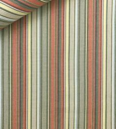 Pyjama Stripe Fabric by Ian Sanderson Chilli Pyjama Stripe Fabric by Ian Sanderson Chilli