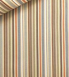 Pyjama Stripe Fabric by Ian Sanderson Copper Blue Pyjama Stripe Fabric by Ian Sanderson Copper Blue